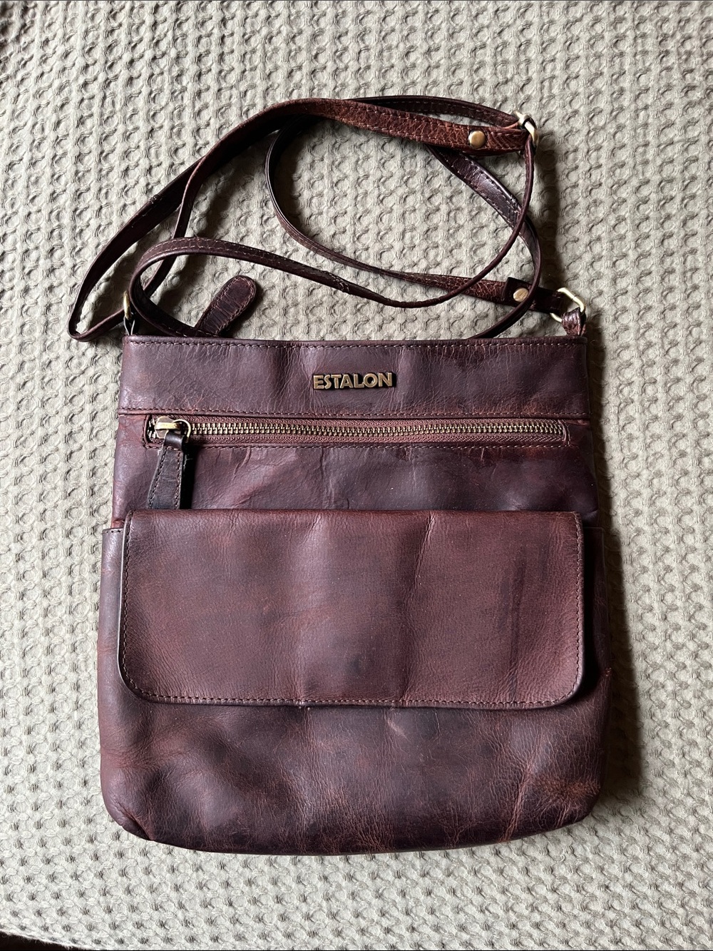 Estalon Leather Crossbody Purse